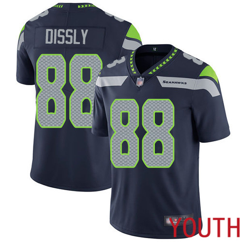 Seattle Seahawks Limited Navy Blue Youth Will Dissly Home Jersey NFL Football #88 Vapor Untouchable->youth nfl jersey->Youth Jersey
